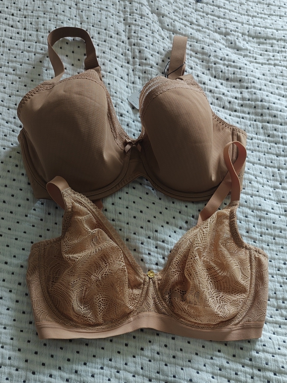 Understance 34 F (DDD) Nude Bra (two-pieces set)